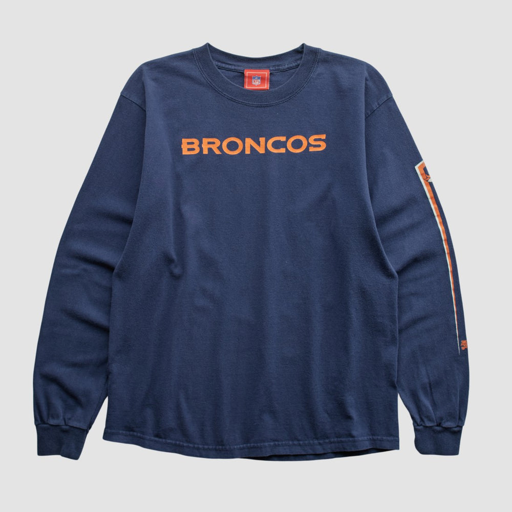 Denver Broncos NFL 2000s Long Sleeve T-shirt Navy Vintage | Fanatics