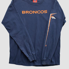 Denver Broncos NFL 2000s Long Sleeve T-shirt Navy Vintage | Fanatics