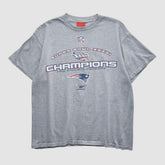 New England Patriots Reebok 2002 T-shirt Heather Gray Vintage | Fanatics
