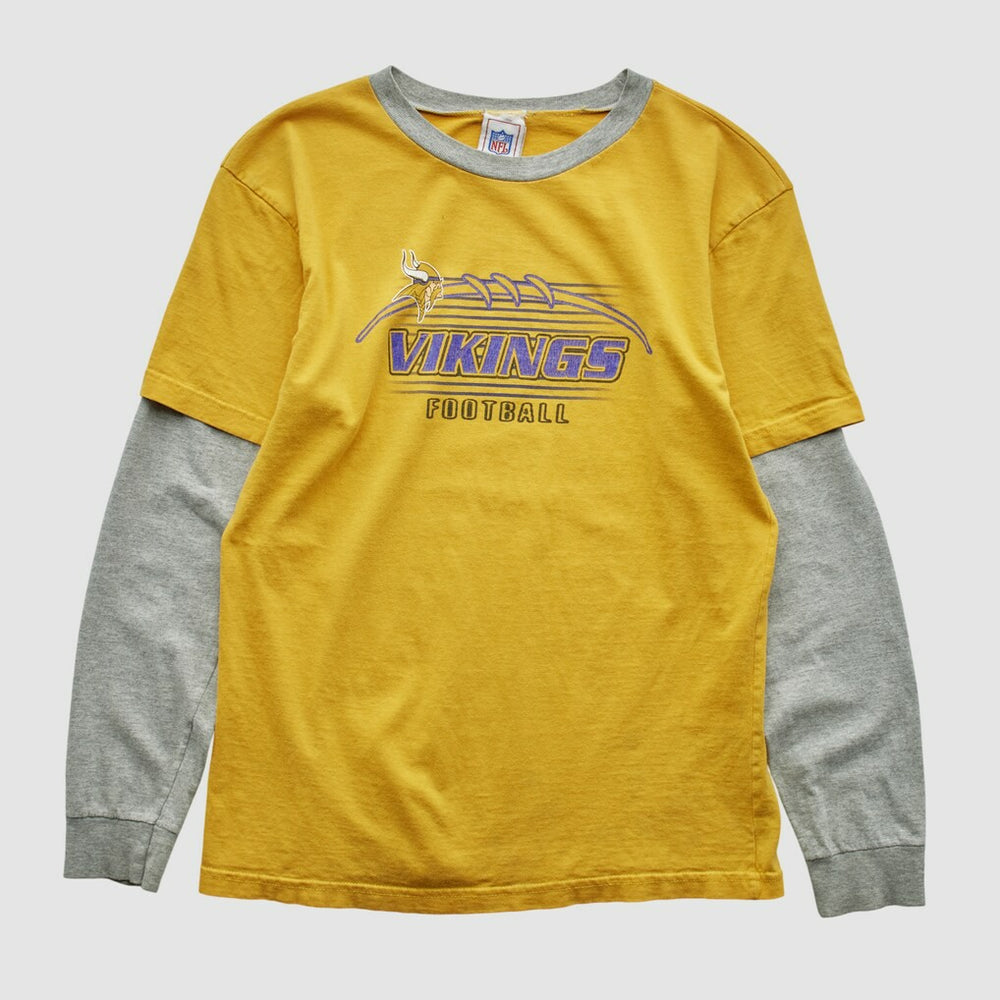 Minnesota Vikings NFL 2000s Long Sleeve T-shirt Yellow Yth L Real Vintage | Fanatics