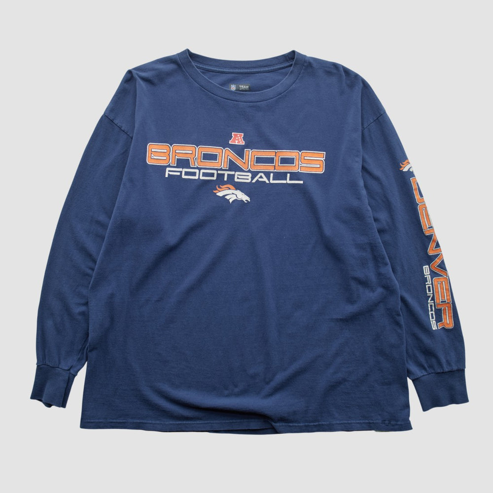 Denver Broncos NFL 2010s Long Sleeve T-shirt Navy Vintage | Fanatics
