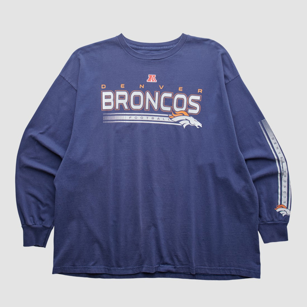 Denver Broncos NFL 2000s Long Sleeve T-shirt Navy Vintage | Fanatics