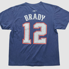 New England Patriots Reebok 2000s T-shirt Blue Vintage | Fanatics