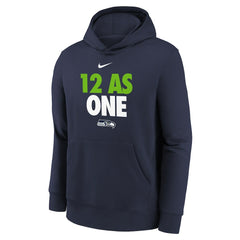 Seattle Seahawks Youth 12 As One Fleece Hoodie College Navy | Nike for Sale