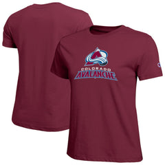 Colorado Avalanche Champion Women's Wordmark Lockup T-Shirt - Burgundy - NHL
