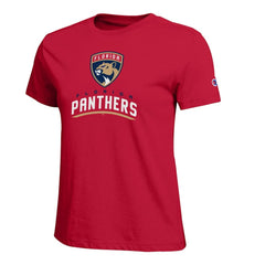 Florida Panthers Champion Women's Wordmark Lockup T-Shirt - Red - NHL