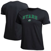 Dallas Stars Champion Women's Arch Mascot Logo T-Shirt - Black - NHL