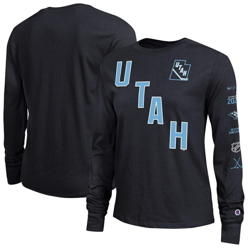 Utah Mammoth Champion Women's 2-Hit Long Sleeve T-Shirt - Black - NHL