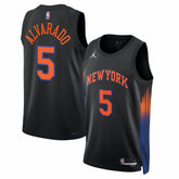 José Alvarado New York Knicks Jordan Brand Unisex Swingman Jersey Statement Edition Black - NBA