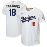 Yoshinobu Yamamoto Los Angeles Dodgers Nike Youth 2026 Gold Collection Home Replica Jersey - MLB