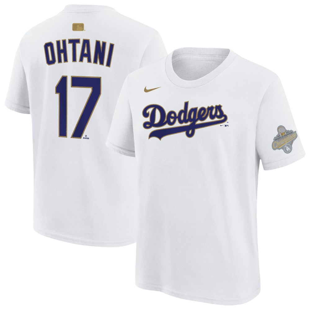Shohei Ohtani Los Angeles Dodgers Nike Youth 2026 Gold Collection Name & Number T-Shirt - MLB