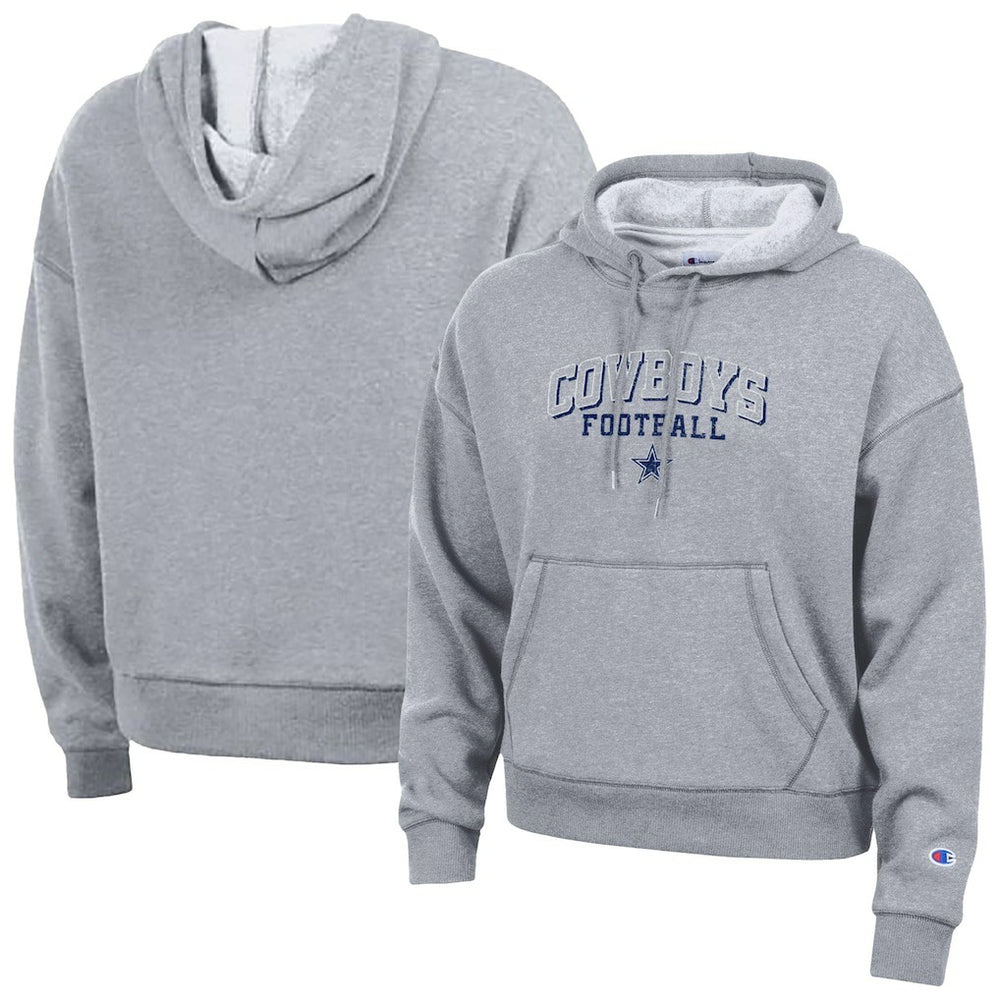 Dallas Cowboys Champion Women's Triumph Tri-Blend Hoodie Heather Gray | NFL