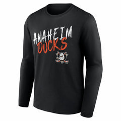 Anaheim Ducks Hustle Personalized Name & Number Long Sleeve T-Shirt - Black - NHL