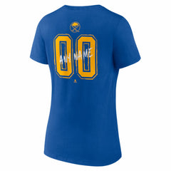 Buffalo Sabres Women's Hustle Personalized Name & Number V-Neck T-Shirt - Royal - NHL