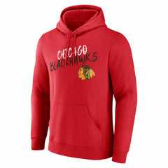 Chicago Blackhawks Hustle Personalized Name & Number Hoodie - Red - NHL