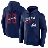 Colorado Avalanche Big & Tall Hustle Personalized Name & Number Hoodie - Navy - NHL