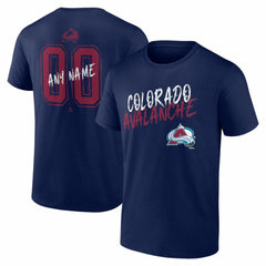 Colorado Avalanche Big & Tall Hustle Personalized Name & Number T-Shirt - Navy - NHL