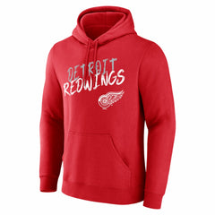 Detroit Red Wings Hustle Personalized Name & Number Hoodie - Red - NHL