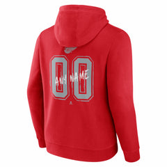 Detroit Red Wings Hustle Personalized Name & Number Hoodie - Red - NHL