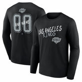 Los Angeles Kings Hustle Personalized Name & Number Long Sleeve T-Shirt - Black - NHL
