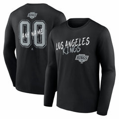 Los Angeles Kings Hustle Personalized Name & Number Long Sleeve T-Shirt - Black - NHL
