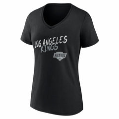 Los Angeles Kings Women's Hustle Personalized Name & Number V-Neck T-Shirt - Black - NHL