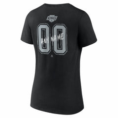 Los Angeles Kings Women's Hustle Personalized Name & Number V-Neck T-Shirt - Black - NHL