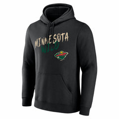 Minnesota Wild Big & Tall Hustle Personalized Name & Number Hoodie - Black - NHL
