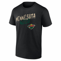 Minnesota Wild Hustle Personalized Name & Number T-Shirt - Black - NHL