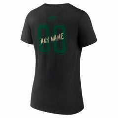 Minnesota Wild Women's Hustle Personalized Name & Number V-Neck T-Shirt - Black - NHL