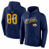 Nashville Predators Big & Tall Hustle Personalized Name & Number Hoodie - Navy - NHL