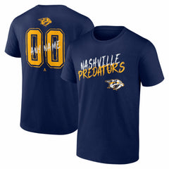 Nashville Predators Hustle Personalized Name & Number T-Shirt - Navy - NHL