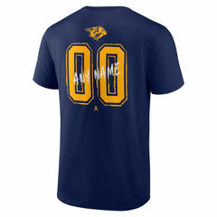 Nashville Predators Hustle Personalized Name & Number T-Shirt - Navy - NHL