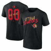 Ottawa Senators Hustle Personalized Name & Number T-Shirt - Black - NHL