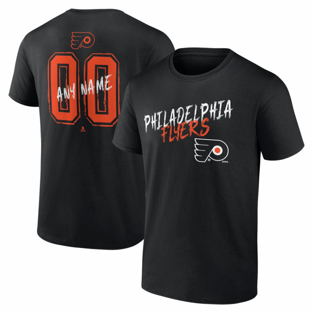 Philadelphia Flyers Big & Tall Hustle Personalized Name & Number T-Shirt - Black - NHL