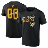 Pittsburgh Penguins Big & Tall Hustle Personalized Name & Number T-Shirt - Black - NHL