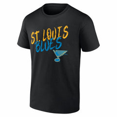 St. Louis Blues Hustle Personalized Name & Number T-Shirt - Black - NHL