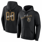 Vegas Golden Knights Big & Tall Hustle Personalized Name & Number Hoodie - Black - NHL