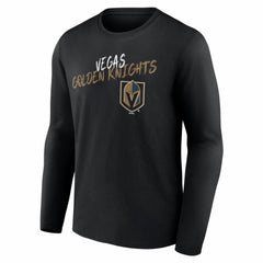 Vegas Golden Knights Hustle Personalized Name & Number Long Sleeve T-Shirt - Black - NHL