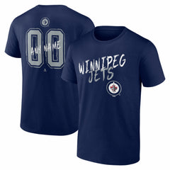 Winnipeg Jets Big & Tall Hustle Personalized Name & Number T-Shirt - Navy - NHL