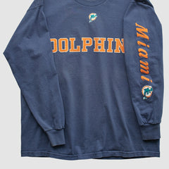 Miami Dolphins NFL 2000s Long Sleeve T-shirt Navy Vintage | Fanatics