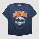 Denver Broncos Lee Sport 1998 T-shirt Navy Vintage | Fanatics