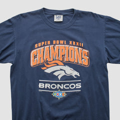 Denver Broncos Lee Sport 1998 T-shirt Navy Vintage | Fanatics
