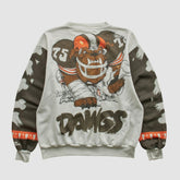 Cleveland Browns Chalk Line 90s Pullover Sweatshirt White Vintage | Fanatics