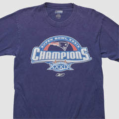 New England Patriots Reebok 2005 Long Sleeve T-shirt Navy Vintage | Fanatics