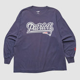 New England Patriots NFL 2000s Long Sleeve T-shirt Navy Vintage | Fanatics
