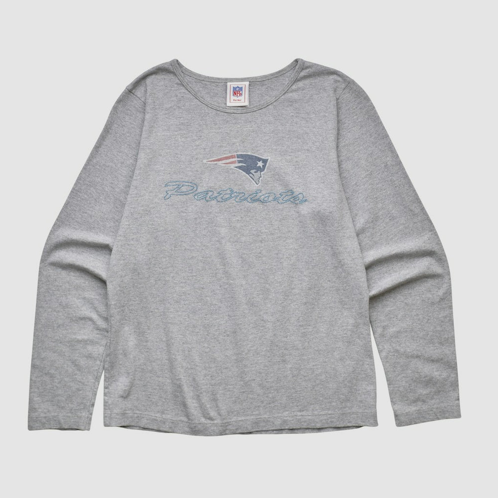 New England Patriots NFL 2000s Long Sleeve T-shirt Heather Gray Vintage | Fanatics