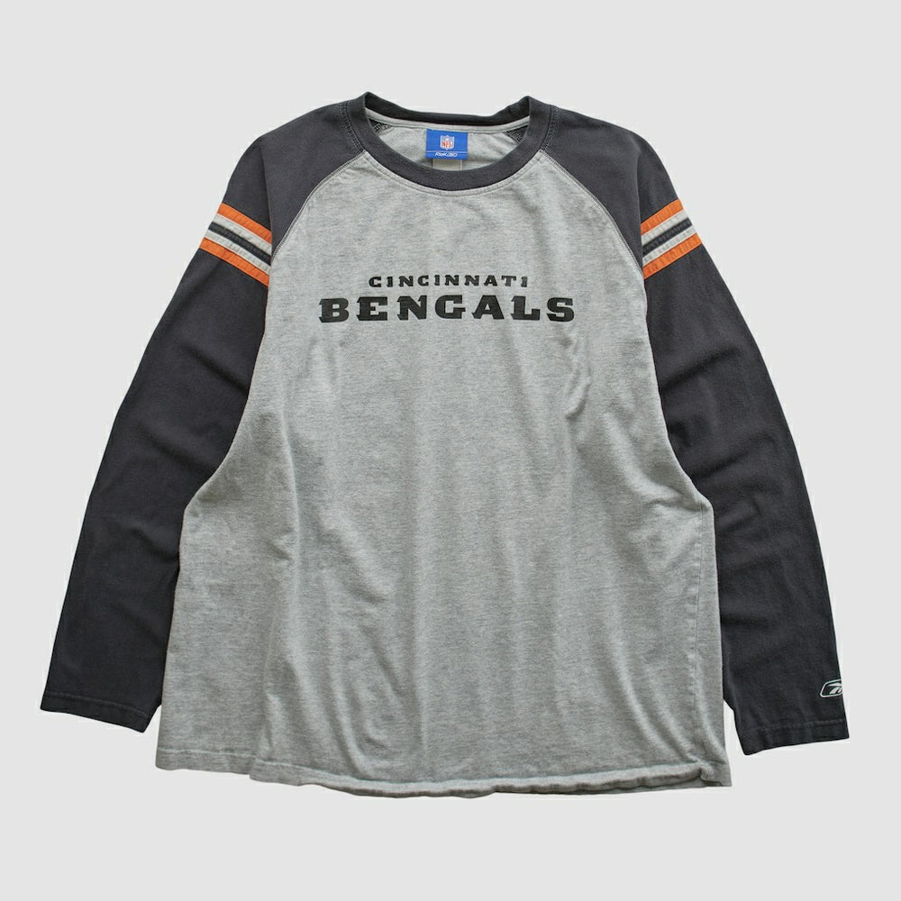 Cincinnati Bengals Reebok 2000s Long Sleeve T-shirt Heather Gray Vintage | Fanatics