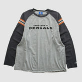 Cincinnati Bengals Reebok 2000s Long Sleeve T-shirt Heather Gray Vintage | Fanatics