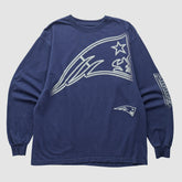 New England Patriots Reebok 2000s Long Sleeve T-shirt Navy Vintage | Fanatics